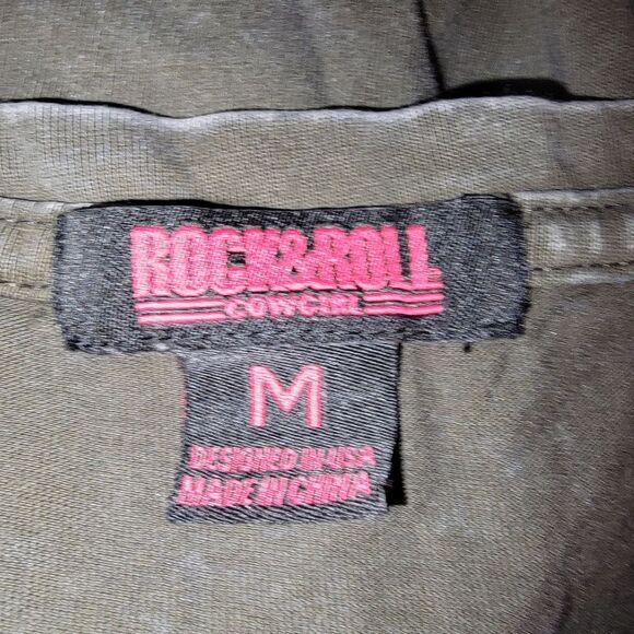 Rock & Roll Cowgirl Southwest Print V-neck t-shirt Medium M - Picture 5 of 6